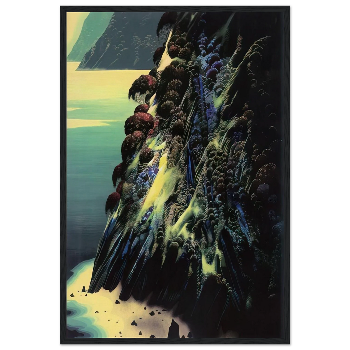 Big Sur Poem Framed Poster | Eyvind Earle Framed Prints Wall Art | Eyvind Earle Prints
