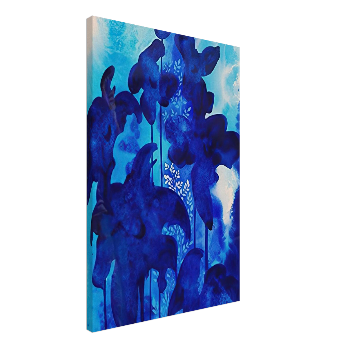 Blue Floral Canvas | Eyvind Earle Canvas | Eyvind Earle Prints