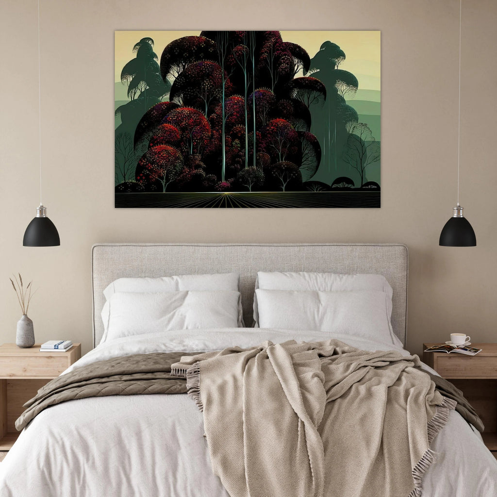 Crimson Autumn Poster | Eyvind Earle Poster | Eyvind Earle Prints
