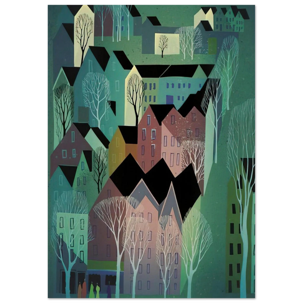 Village Poster | Eyvind Earle Poster | Eyvind Earle Prints