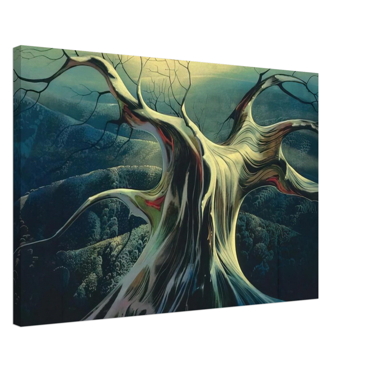 Moonlit Tree Trunk Canvas | Eyvind Earle Canvas | Eyvind Earle Prints