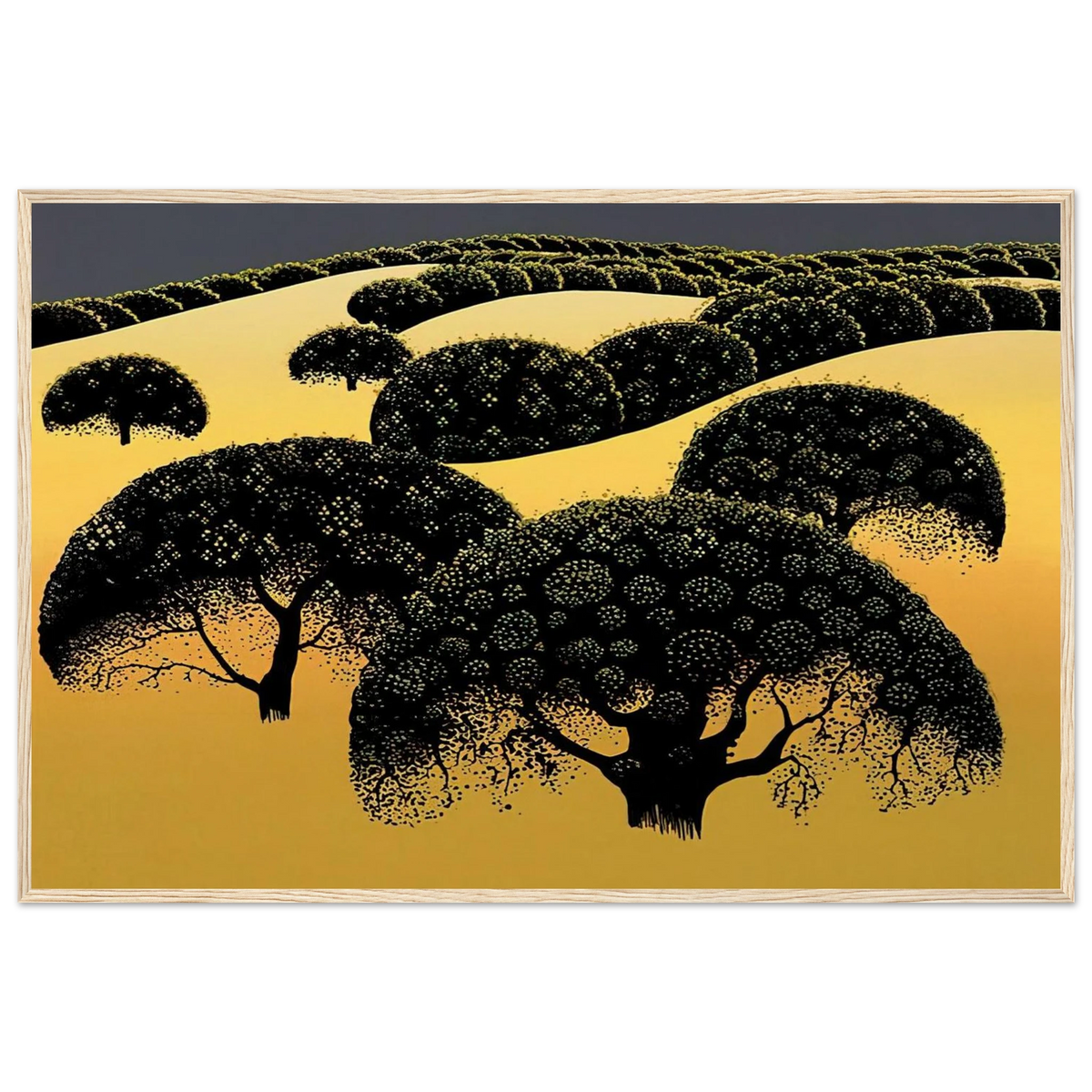 Santa Ynez Oaks Framed Poster | Eyvind Earle Framed Prints Wall Art | Eyvind Earle Prints
