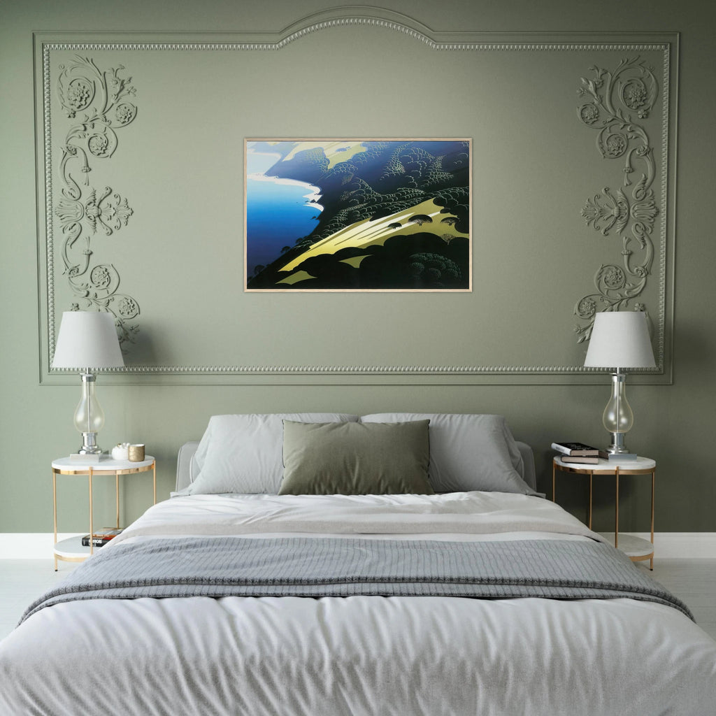 Seaside Pastures Framed Poster | Eyvind Earle Framed Prints Wall Art | Eyvind Earle Prints