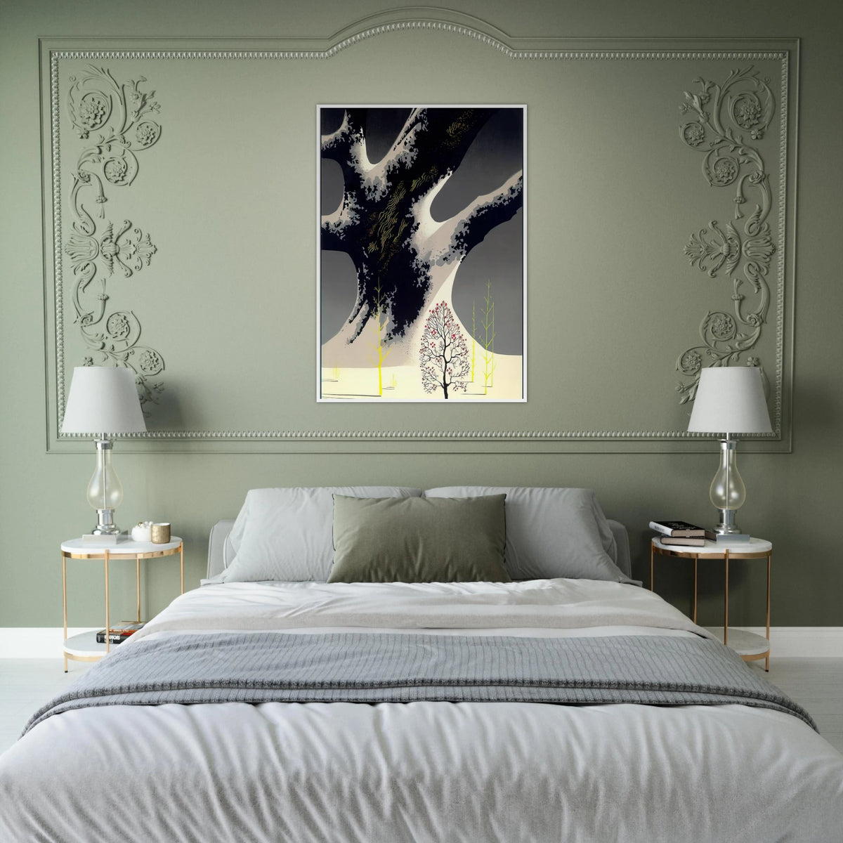 Winter Oak Framed Poster | Eyvind Earle Framed Prints Wall Art | Eyvind Earle Prints