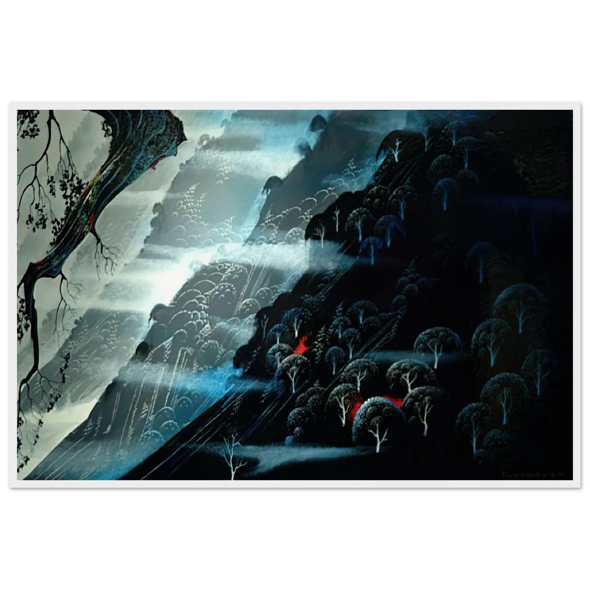 Coastline Fogl Framed Poster | Eyvind Earle Framed Prints Wall Art | Eyvind Earle Prints