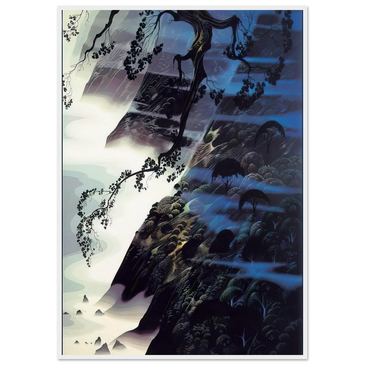 Sea Wind and Fog Framed Poster | Eyvind Earle Framed Prints Wall Art | Eyvind Earle Prints