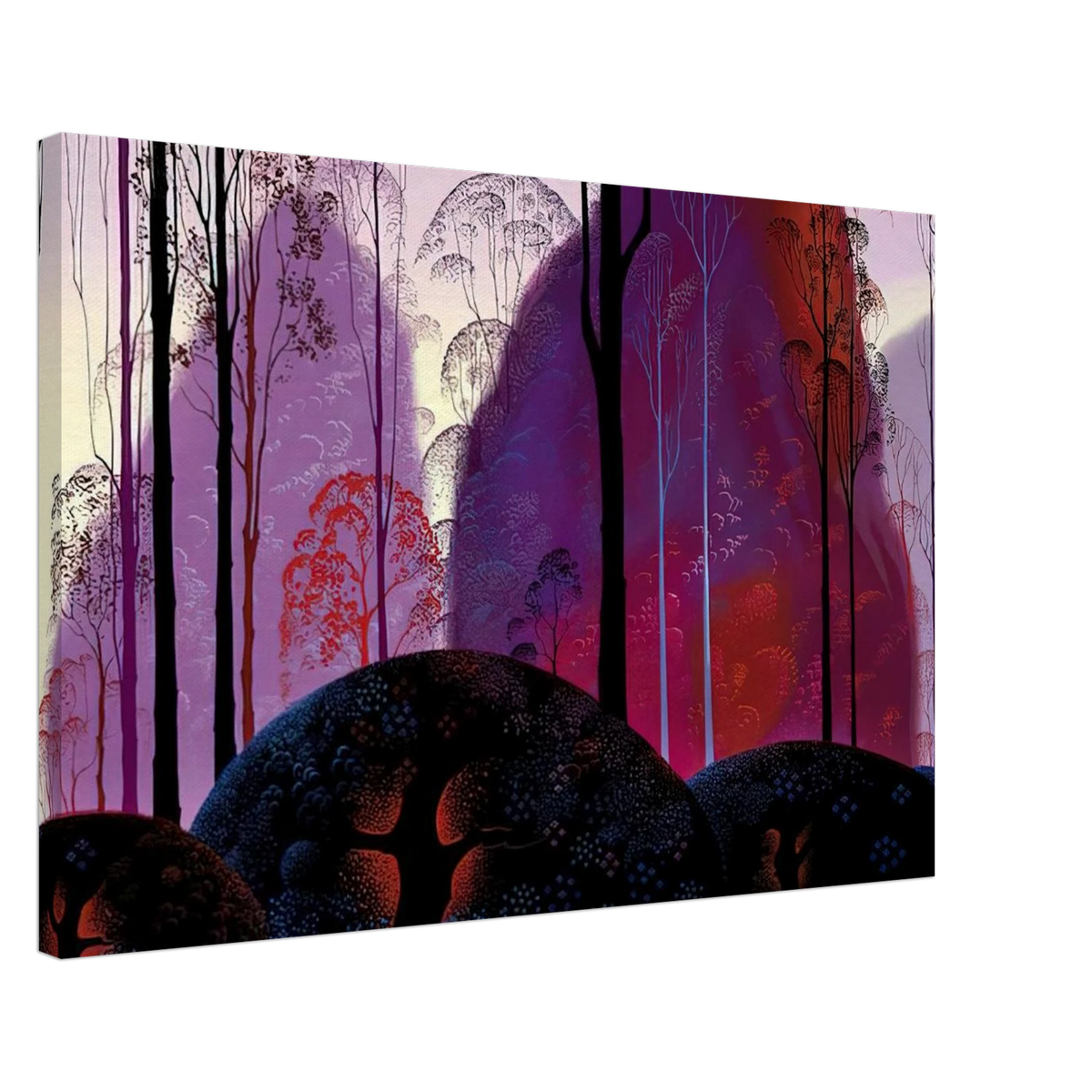 Mauve, Red and Purple Canvas | Eyvind Earle Canvas | Eyvind Earle Prints
