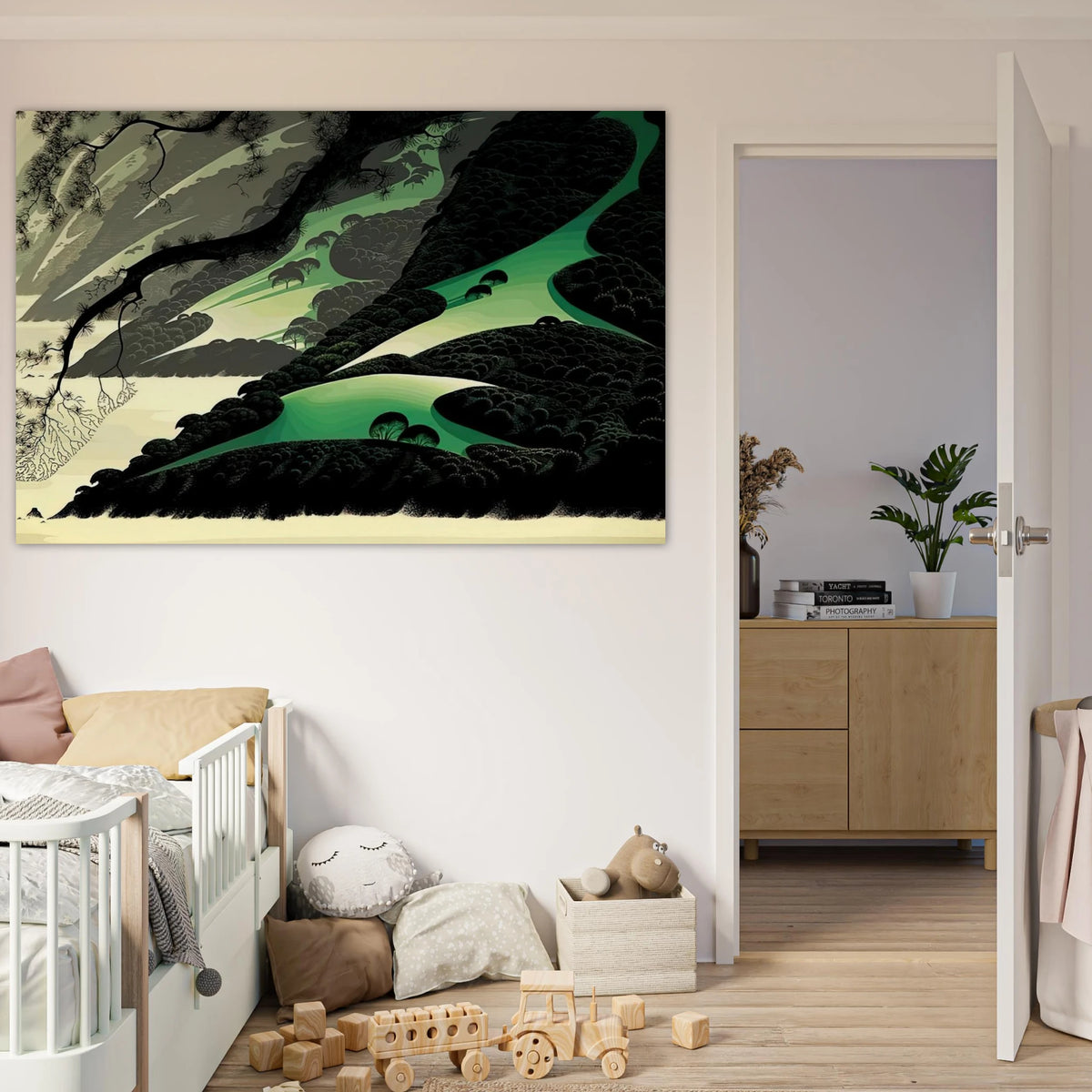 Green Big Sur Poster | Eyvind Earle Poster | Eyvind Earle Prints