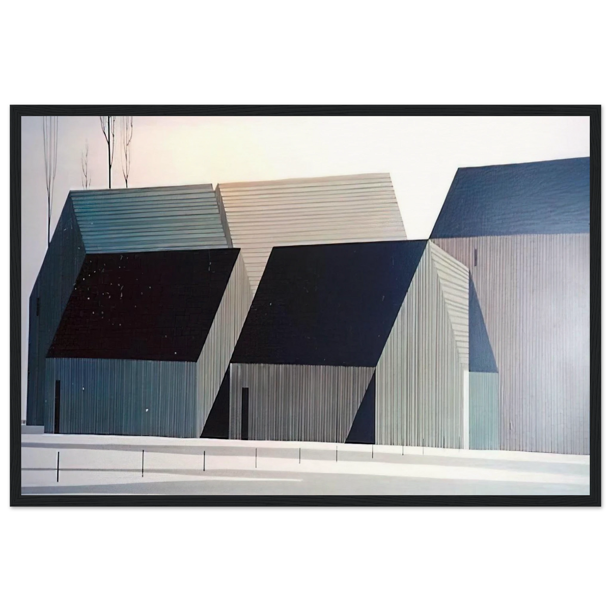 Barns Framed Poster | Eyvind Earle Framed Prints Wall Art | Eyvind Earle Prints