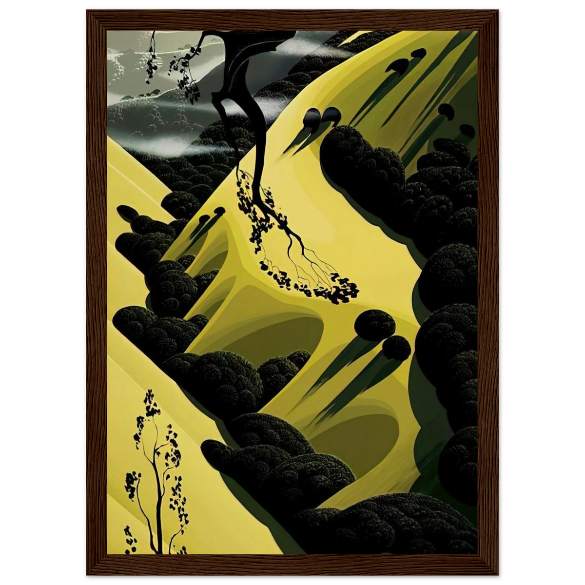 High Country Valley Framed Poster | Eyvind Earle Framed Prints Wall Art | Eyvind Earle Prints