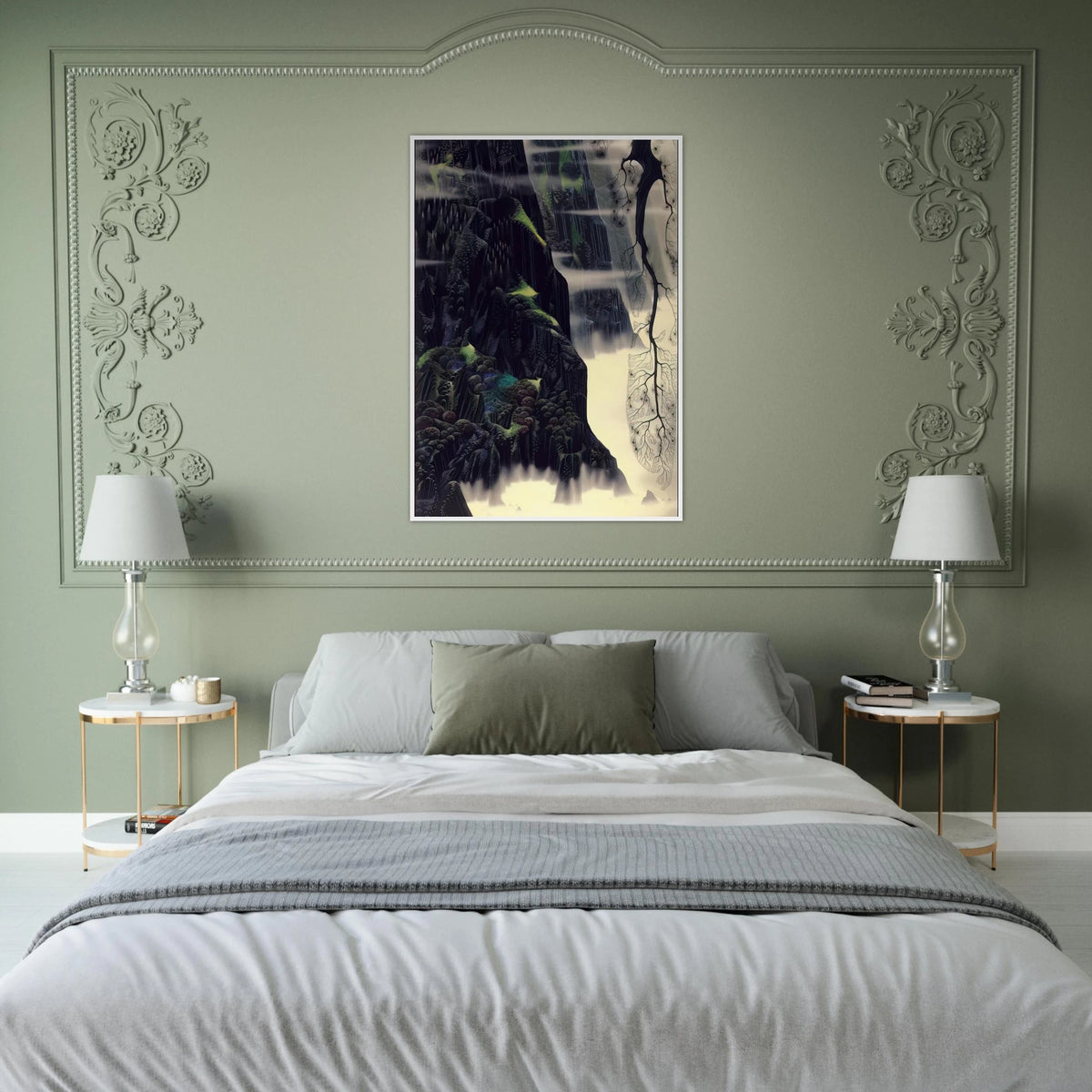 Gray Dawn Framed Poster | Eyvind Earle Framed Prints Wall Art | Eyvind Earle Prints