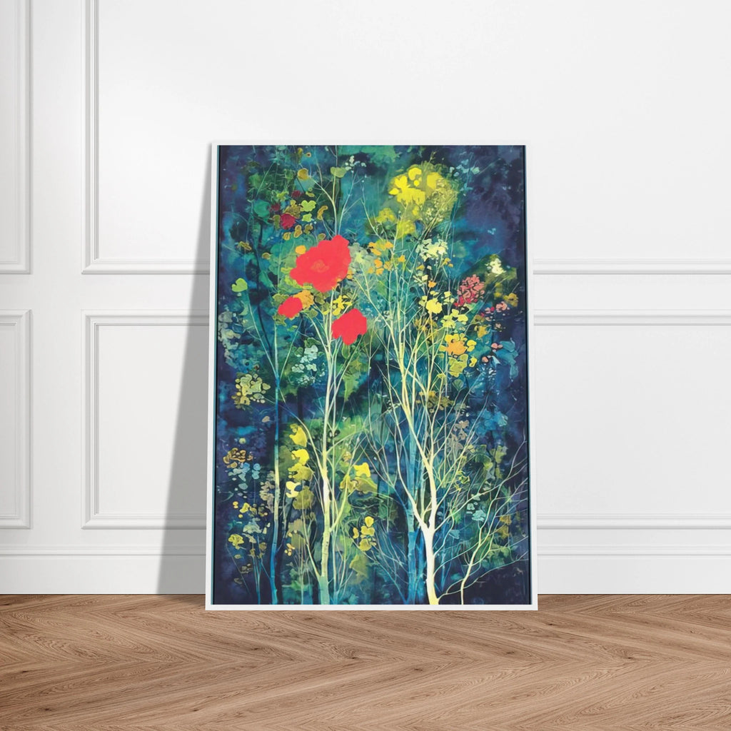 Poppies and Flowers Framed Poster | Eyvind Earle Framed Prints Wall Art | Eyvind Earle Prints
