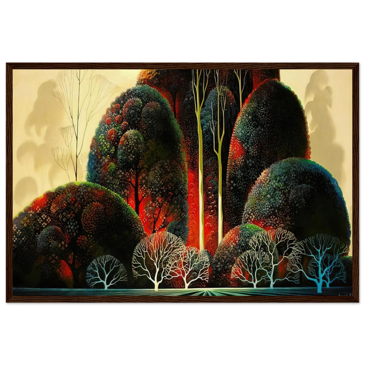 California Orchid Framed Poster | Eyvind Earle Framed Prints Wall Art | Eyvind Earle Prints