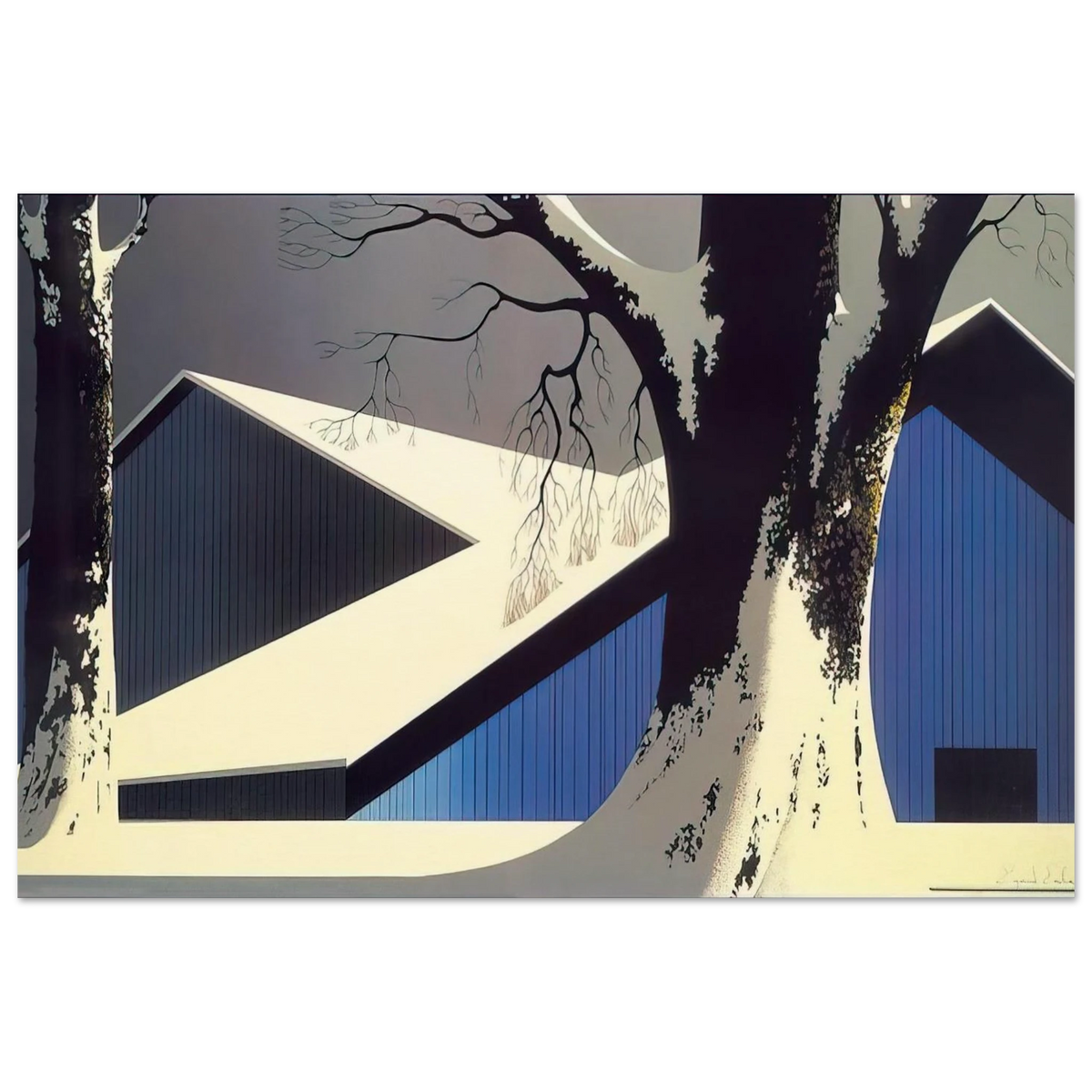 Winter Quiet Poster | Eyvind Earle Poster | Eyvind Earle Prints