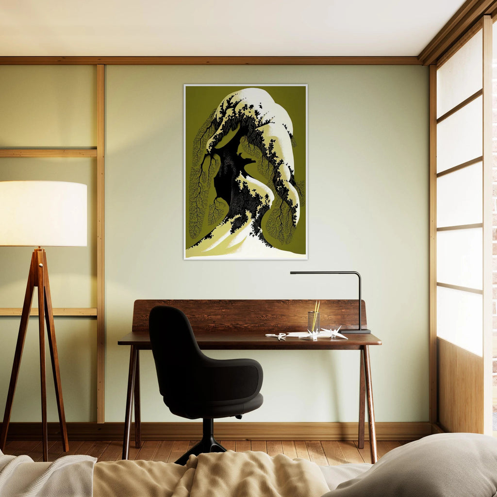 Snow Laden Framed Poster | Eyvind Earle Framed Prints Wall Art | Eyvind Earle Prints