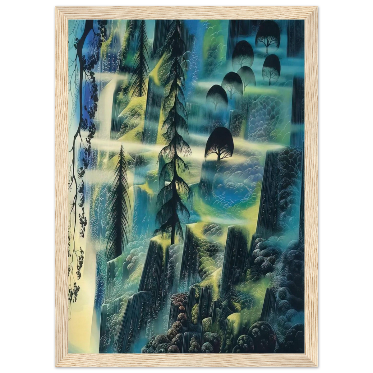 Where Eagles Fly Framed Poster | Eyvind Earle Framed Prints Wall Art | Eyvind Earle Prints
