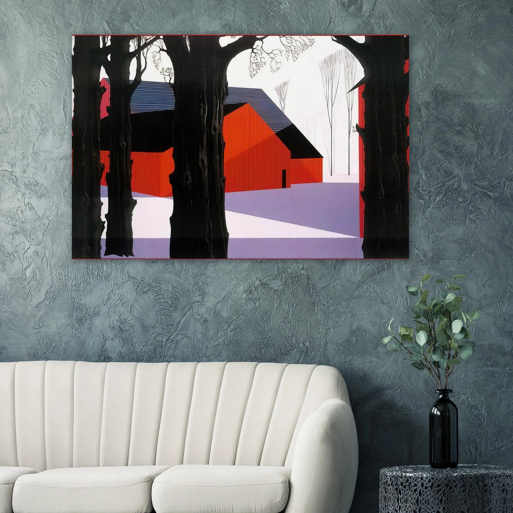Red Barn Poster | Eyvind Earle Poster | Eyvind Earle Prints