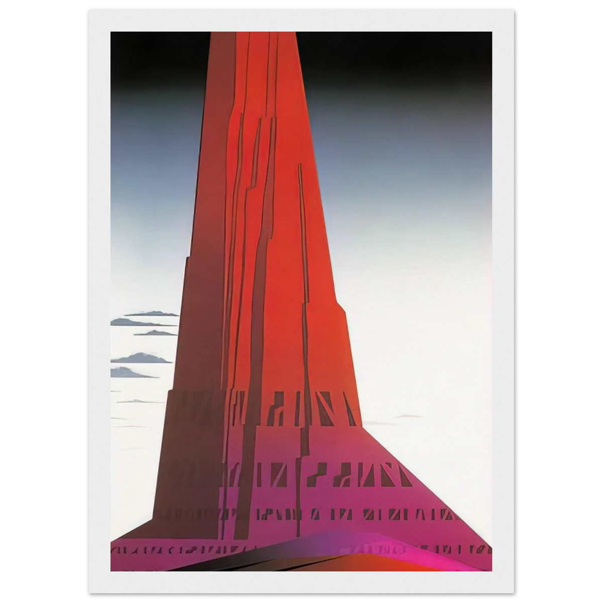 Desert Skyscraper Framed Poster | Eyvind Earle Framed Prints Wall Art | Eyvind Earle Prints