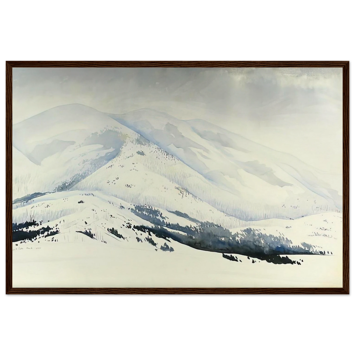 Snowy Mountain Framed Poster | Eyvind Earle Framed Prints Wall Art | Eyvind Earle Prints