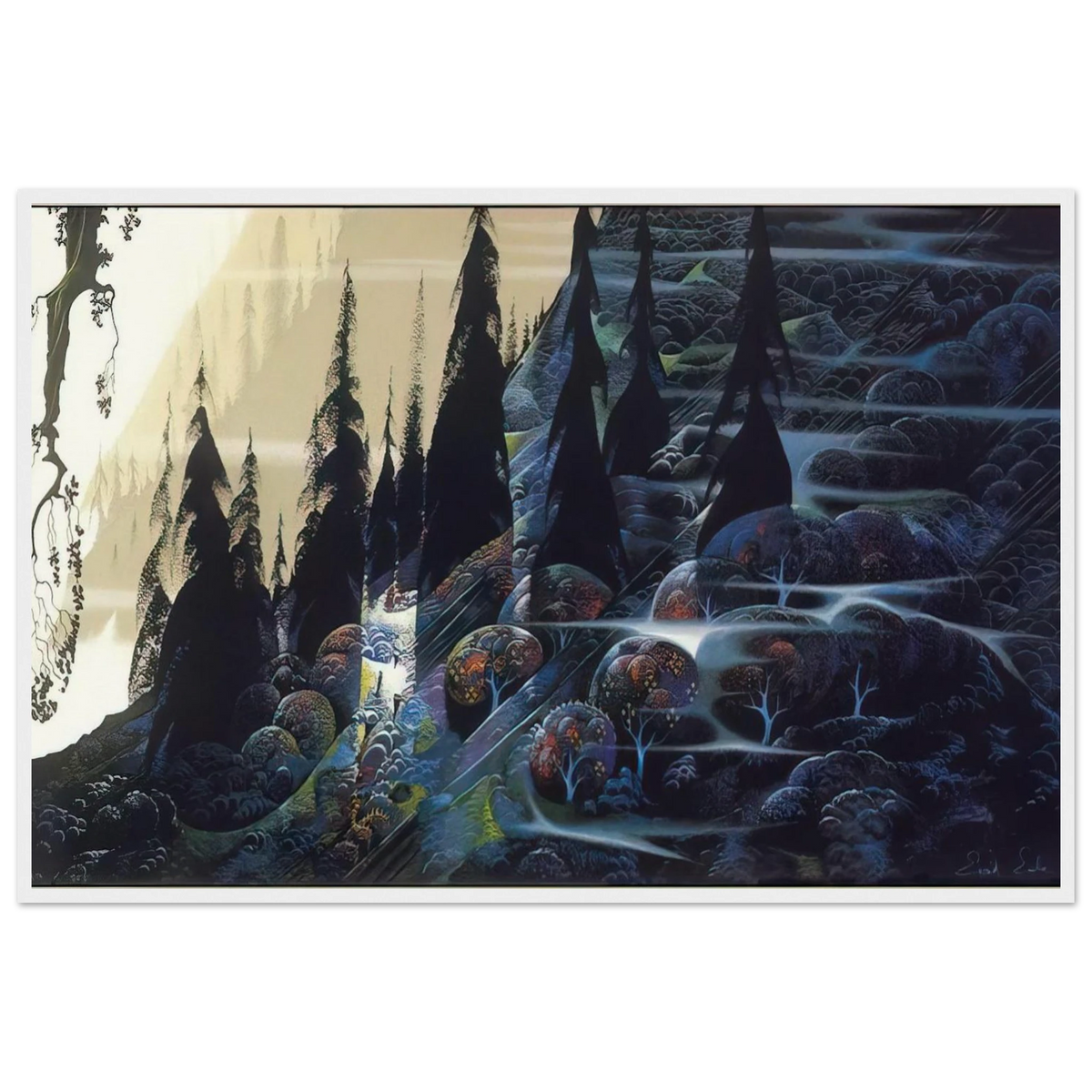 Black Spruce Framed Poster | Eyvind Earle Framed Prints Wall Art | Eyvind Earle Prints