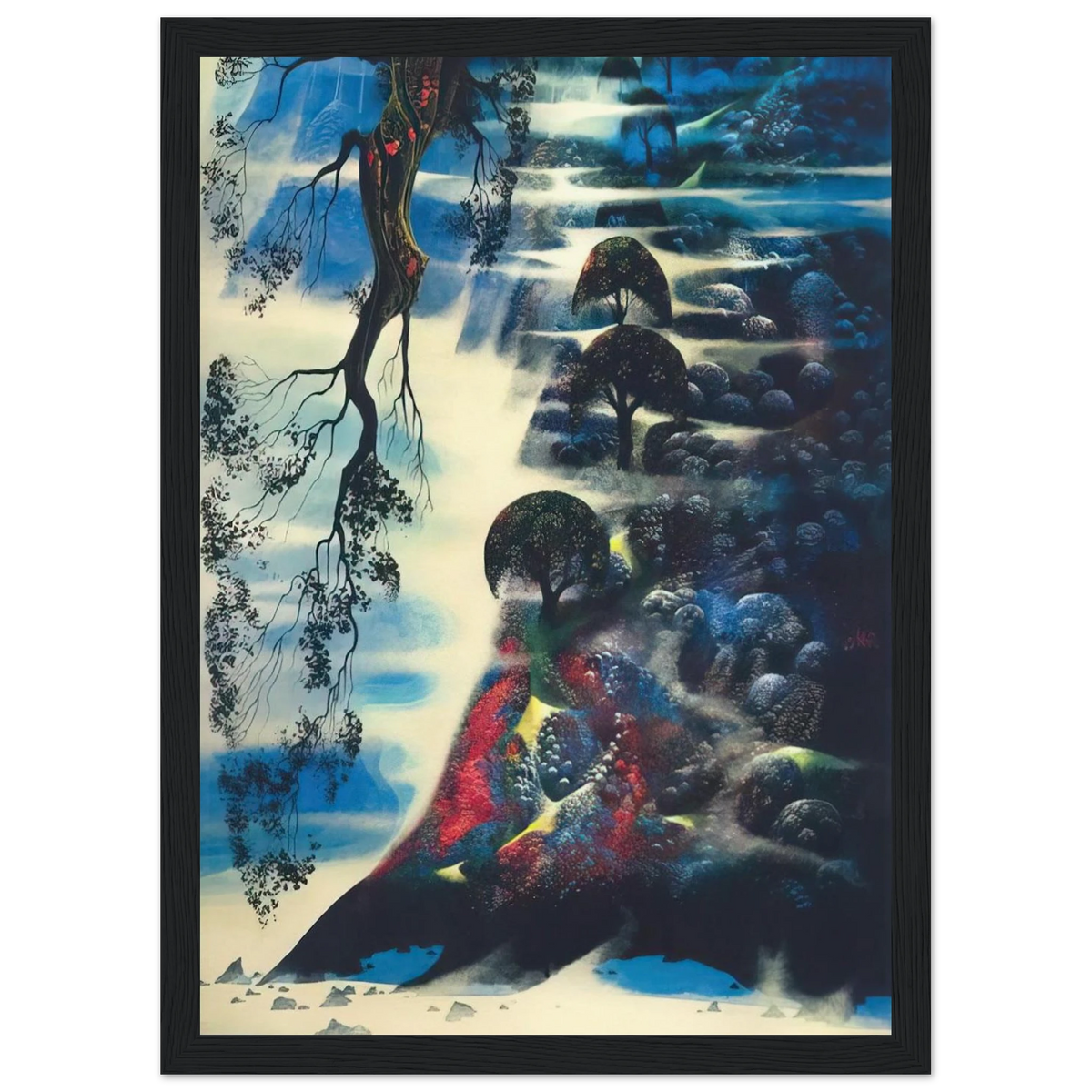 Summer Morning Mist Framed Poster | Eyvind Earle Framed Prints Wall Art | Eyvind Earle Prints