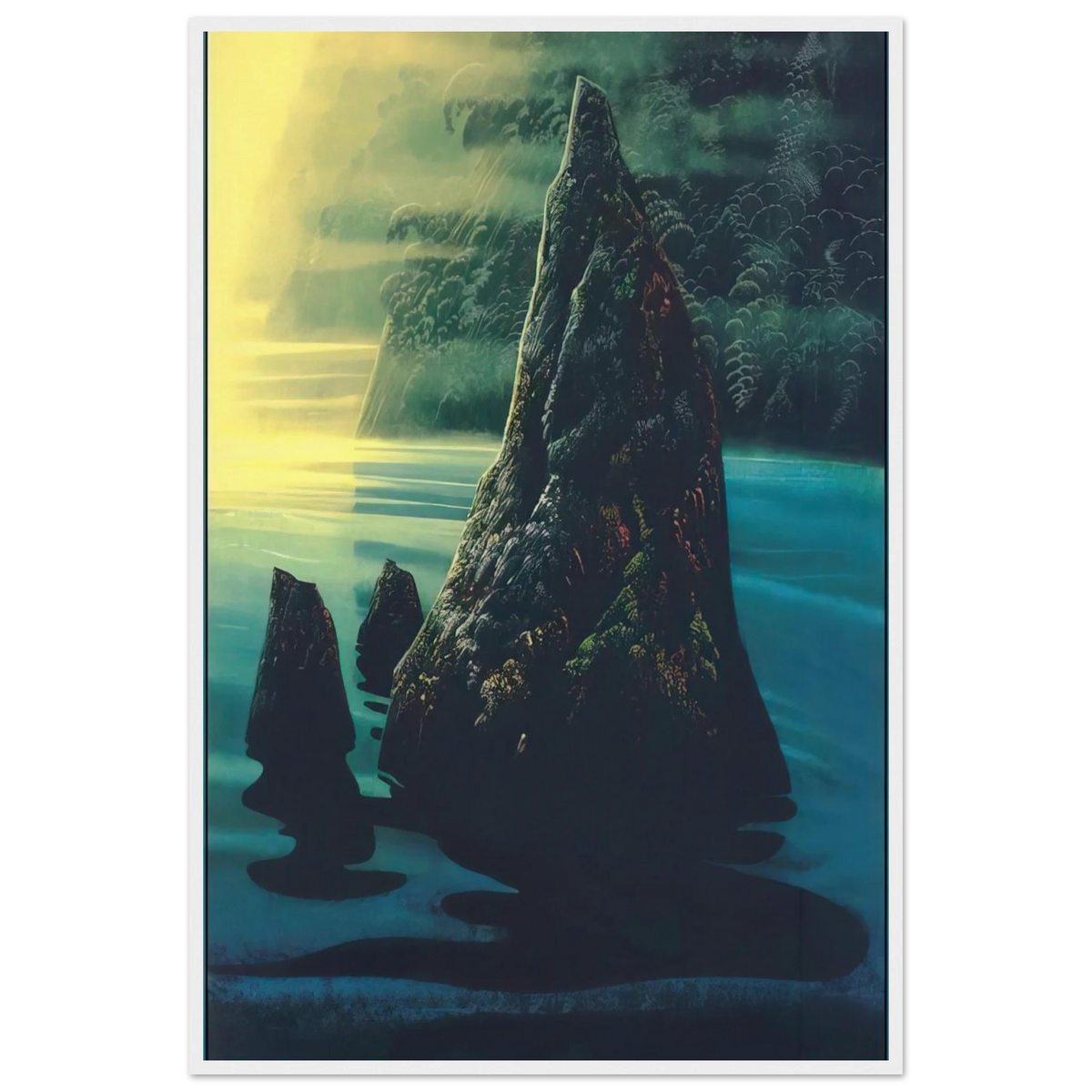 The Rock Framed Poster | Eyvind Earle Framed Prints Wall Art | Eyvind Earle Prints