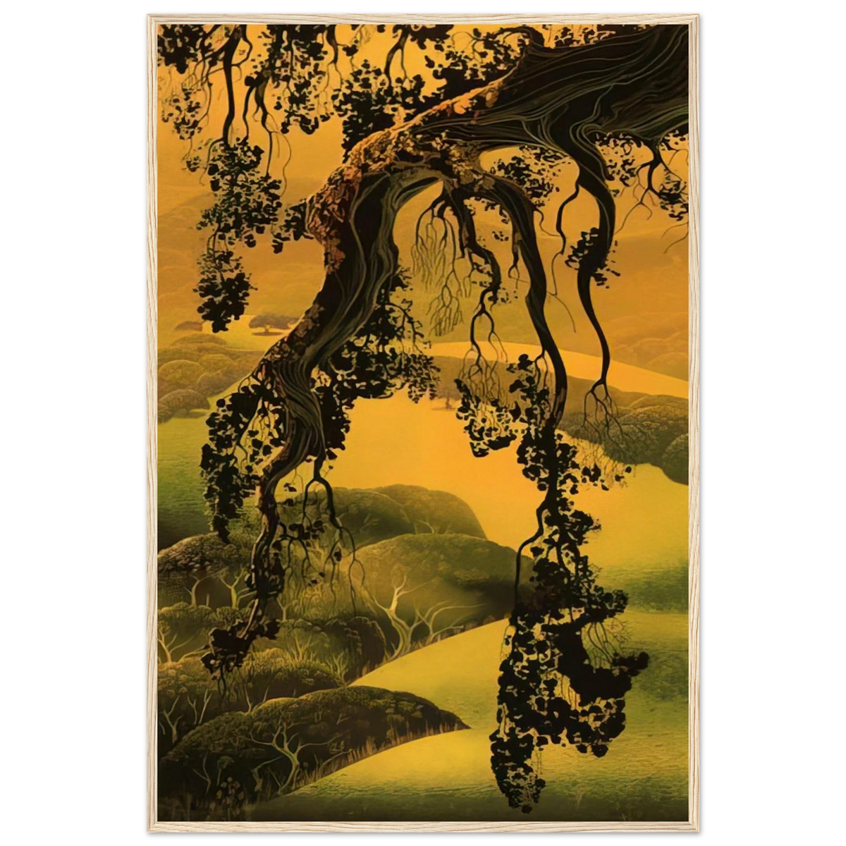 Yorktown Branch Framed Poster | Eyvind Earle Framed Prints Wall Art | Eyvind Earle Prints