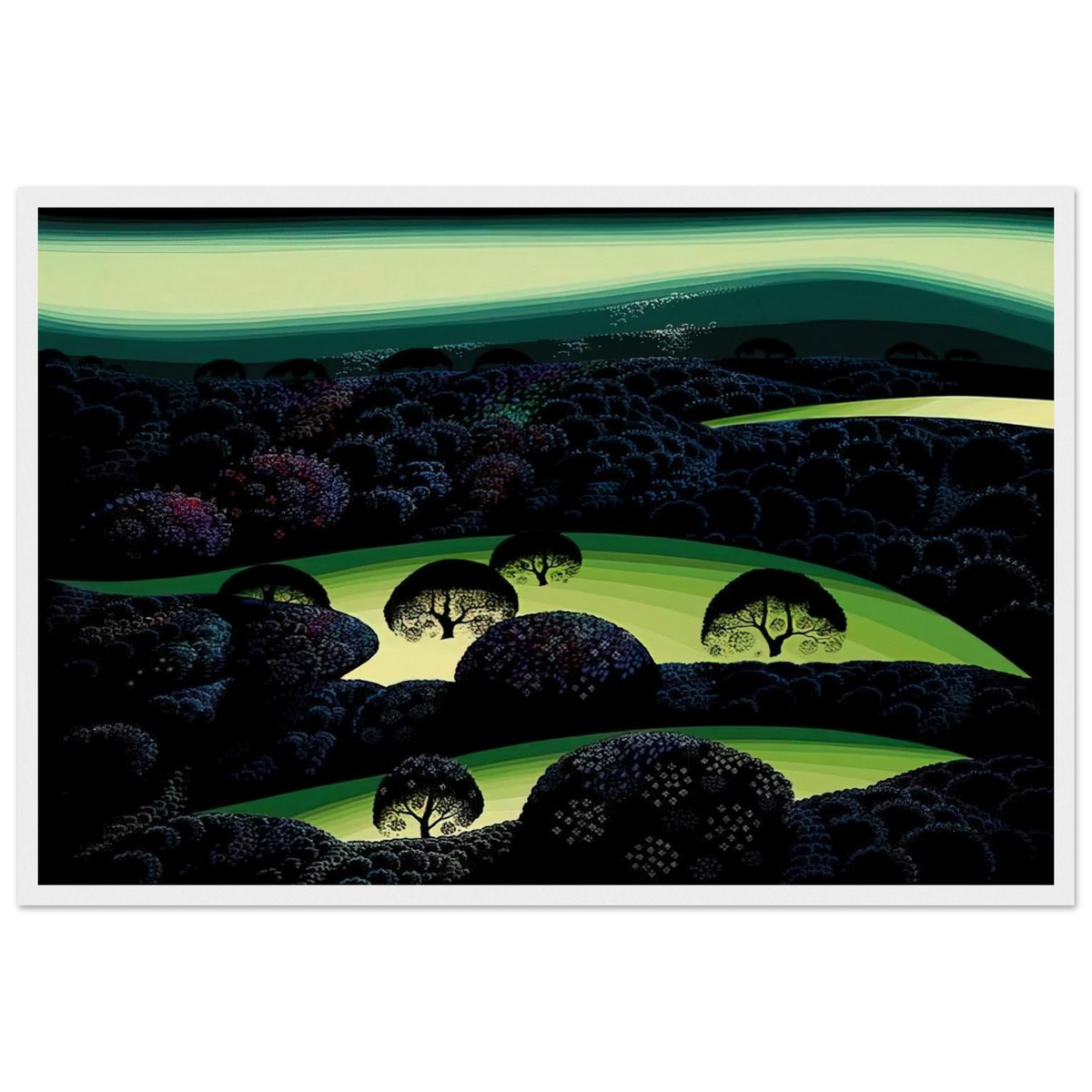 Nocturne Framed Poster | Eyvind Earle Framed Prints Wall Art | Eyvind Earle Prints