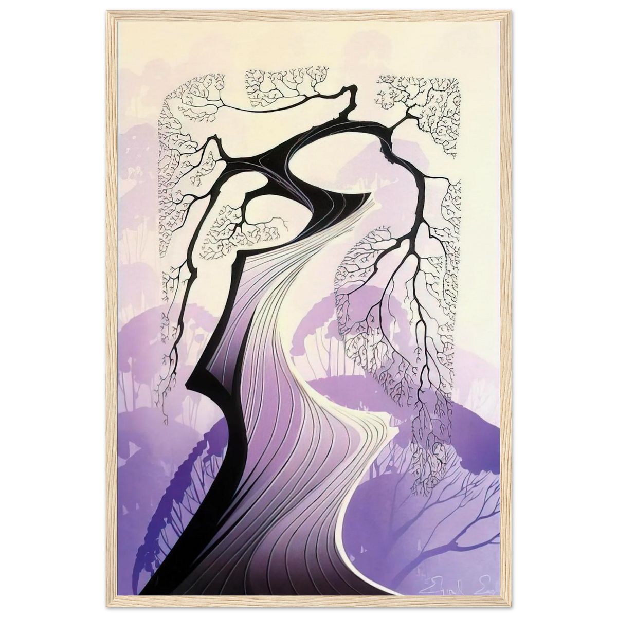 Carmel Cypress Framed Poster | Eyvind Earle Framed Prints Wall Art | Eyvind Earle Prints