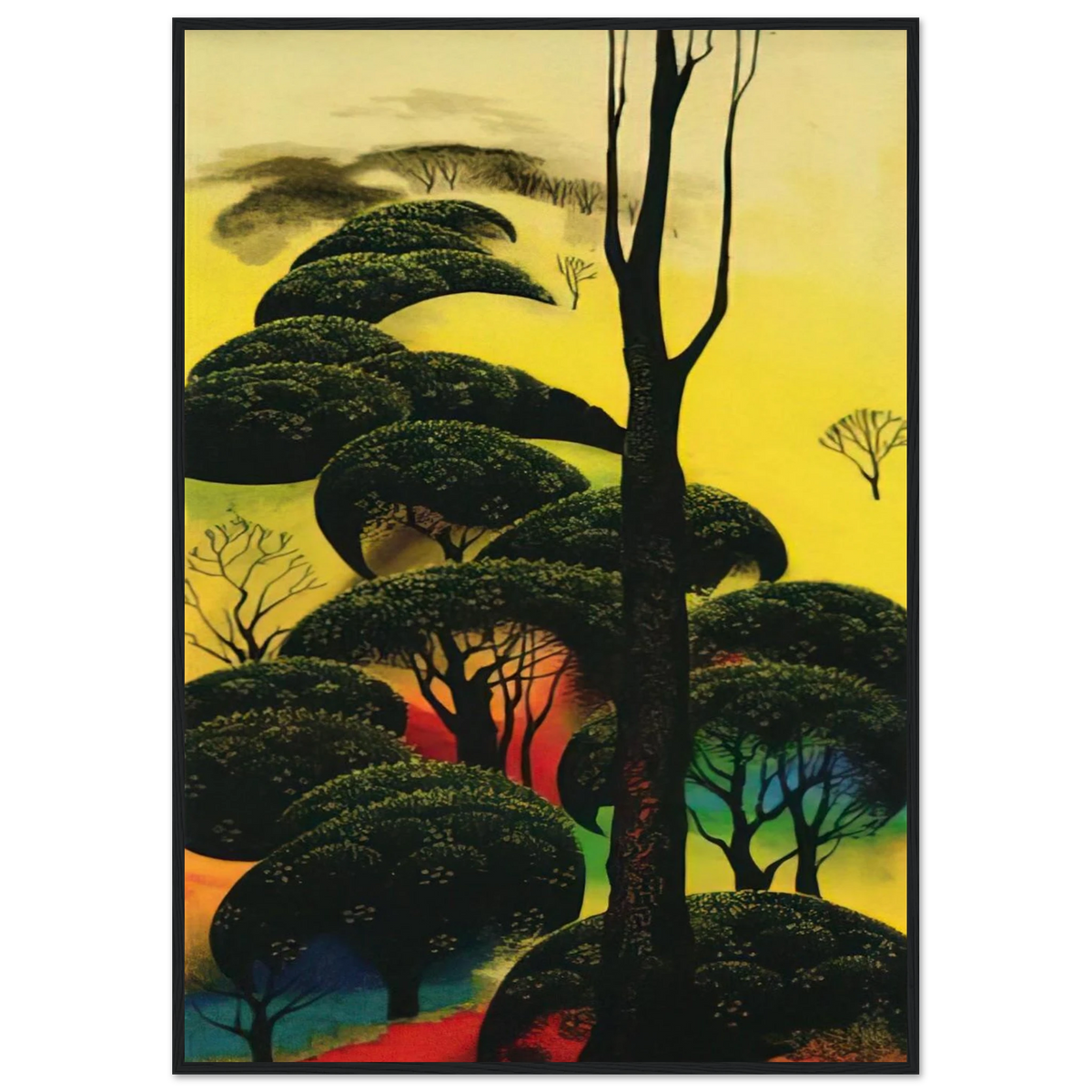 Climbing Oaks Framed Poster | Eyvind Earle Framed Prints Wall Art | Eyvind Earle Prints