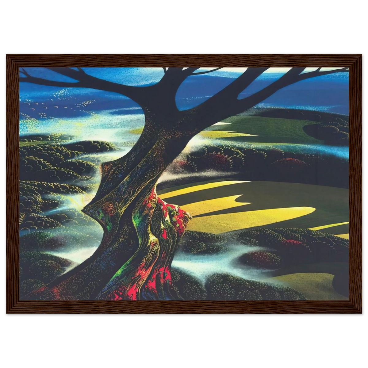 Autumn Shadows Framed Poster | Eyvind Earle Framed Prints Wall Art | Eyvind Earle Prints