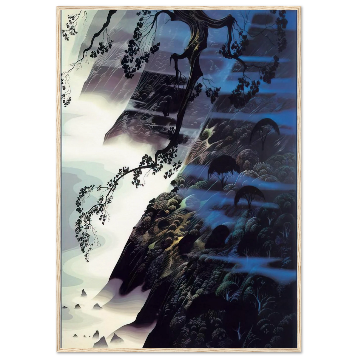 Sea Wind and Fog Framed Poster | Eyvind Earle Framed Prints Wall Art | Eyvind Earle Prints