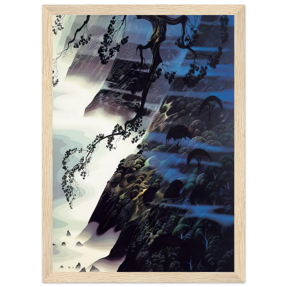 Sea Wind and Fog Framed Poster | Eyvind Earle Framed Prints Wall Art | Eyvind Earle Prints
