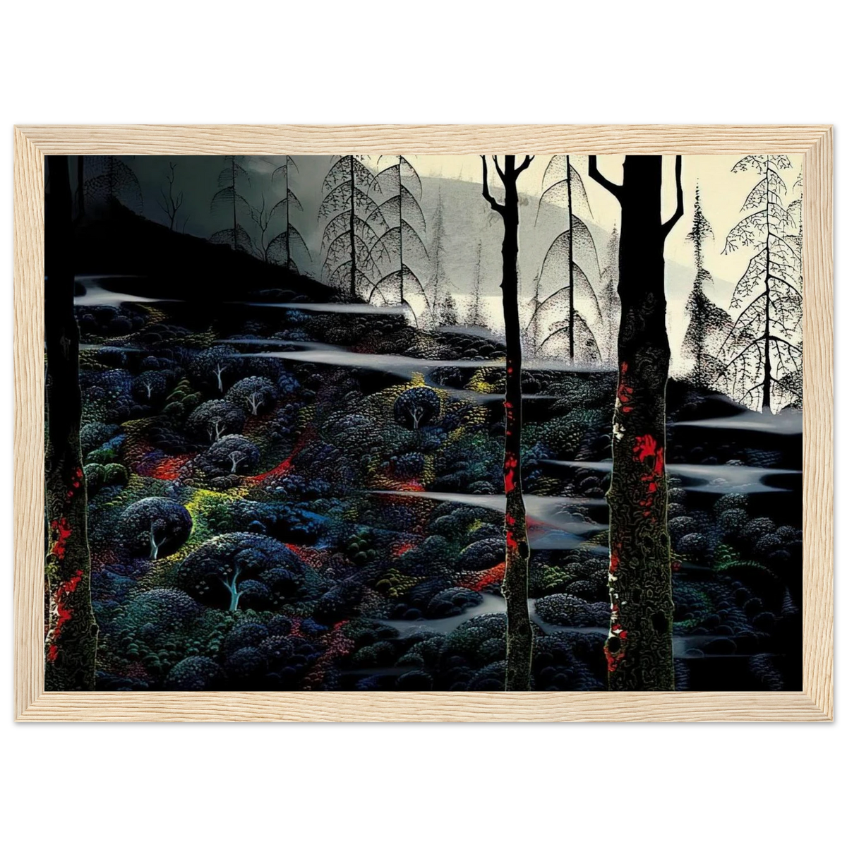 Dawn's First Light Framed Poster | Eyvind Earle Framed Prints Wall Art | Eyvind Earle Prints