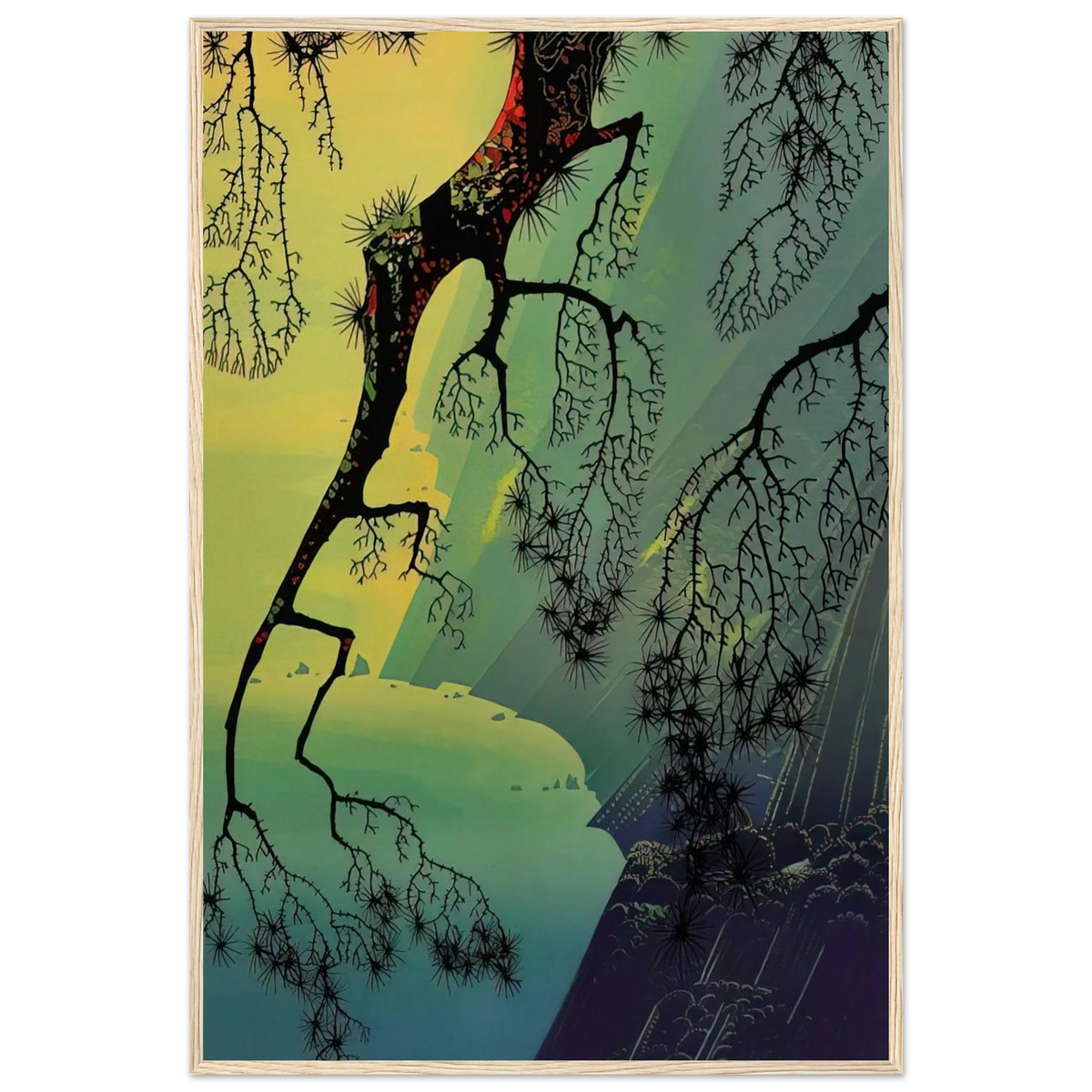 Fog Mist Framed Poster | Eyvind Earle Framed Prints Wall Art | Eyvind Earle Prints