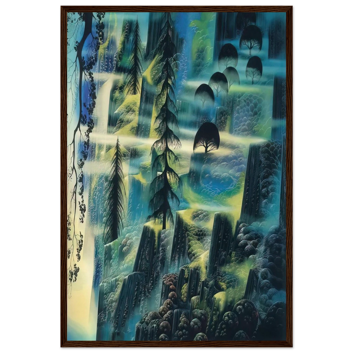 Where Eagles Fly Framed Poster | Eyvind Earle Framed Prints Wall Art | Eyvind Earle Prints