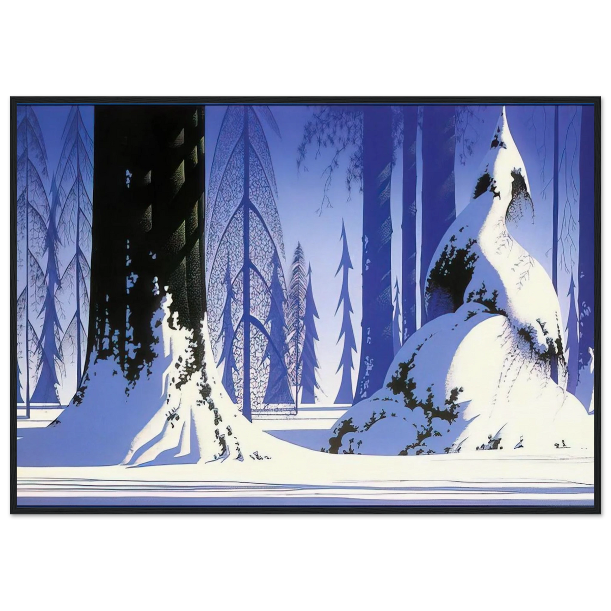 Winter Framed Poster | Eyvind Earle Framed Prints Wall Art | Eyvind Earle Prints