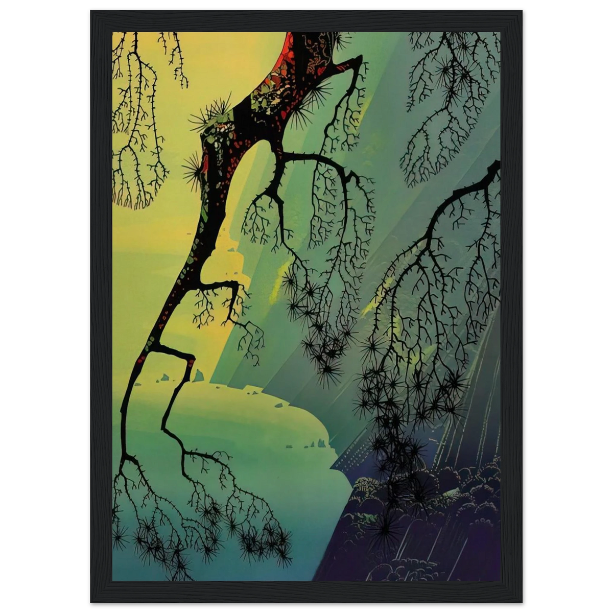 Fog Mist Framed Poster | Eyvind Earle Framed Prints Wall Art | Eyvind Earle Prints