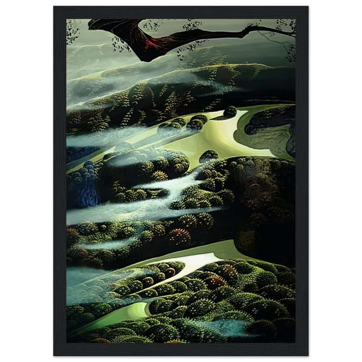 Carmel Valley Memory Framed Poster | Eyvind Earle Framed Prints Wall Art | Eyvind Earle Prints