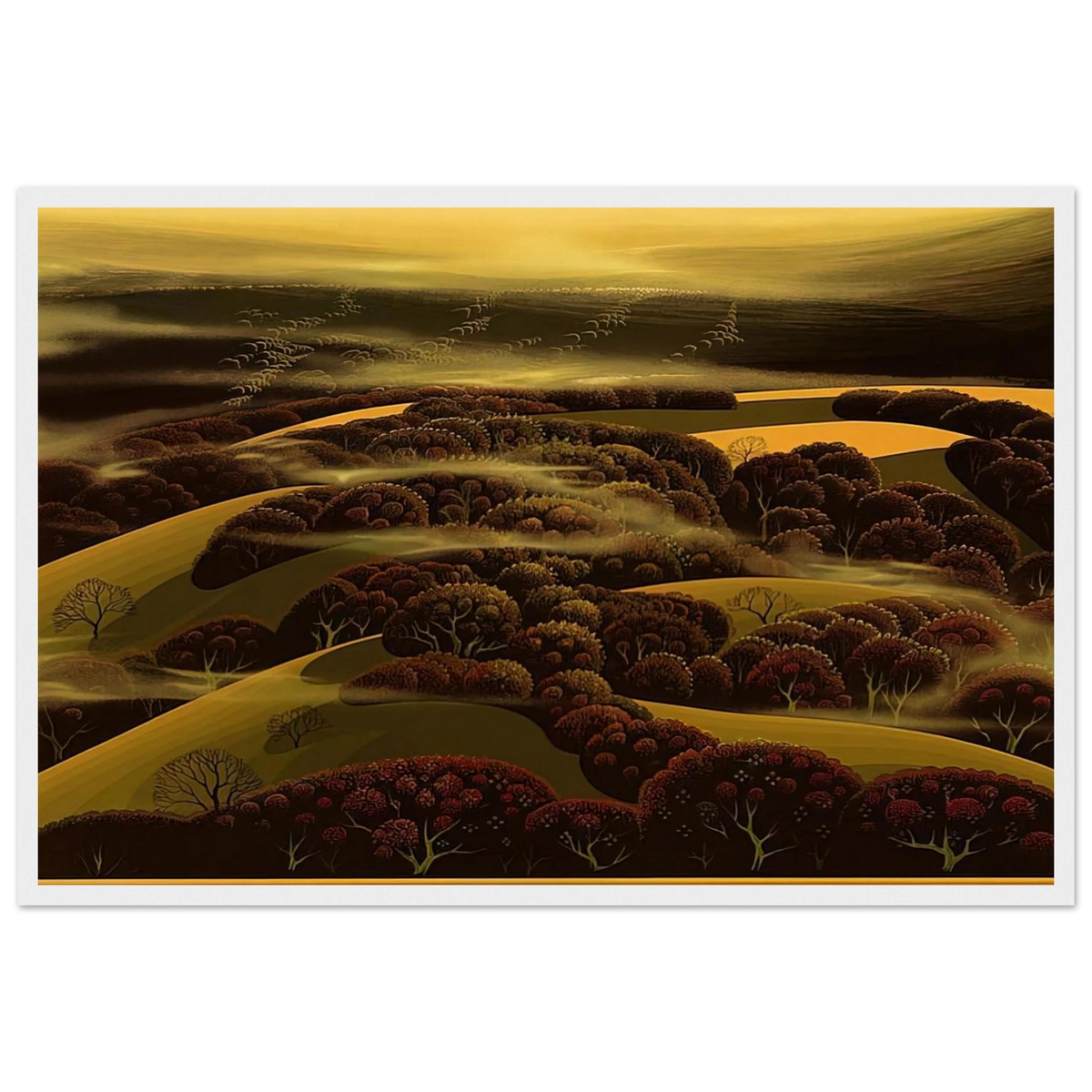 When the Fog Rolls In Framed Poster | Eyvind Earle Framed Prints Wall Art | Eyvind Earle Prints