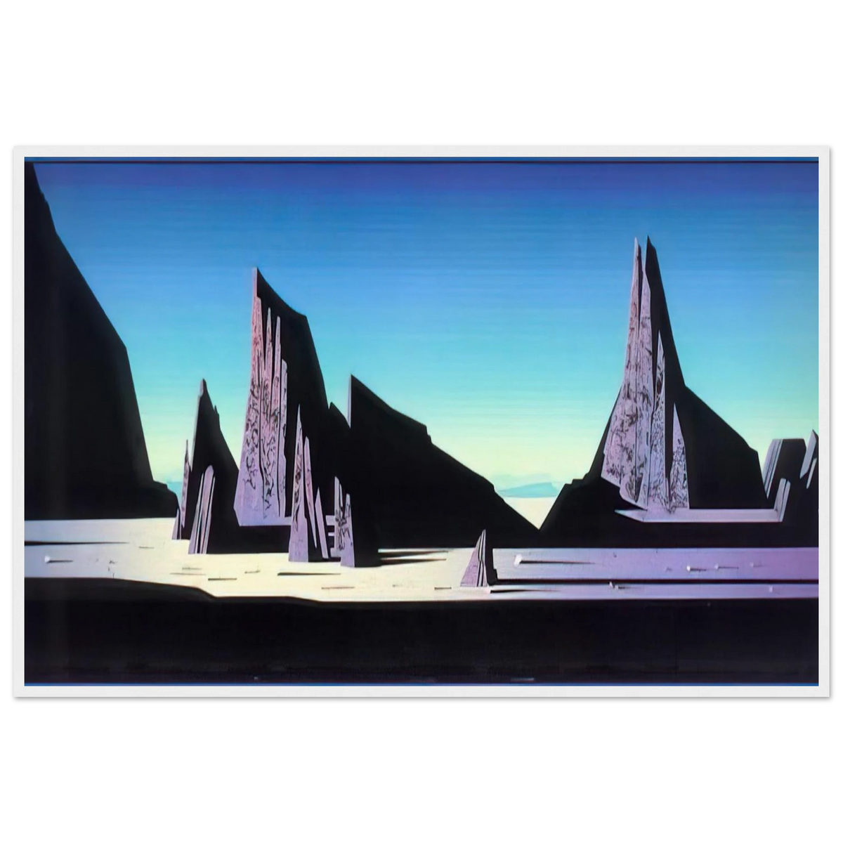 Desert Rocks Framed Poster | Eyvind Earle Framed Prints Wall Art | Eyvind Earle Prints