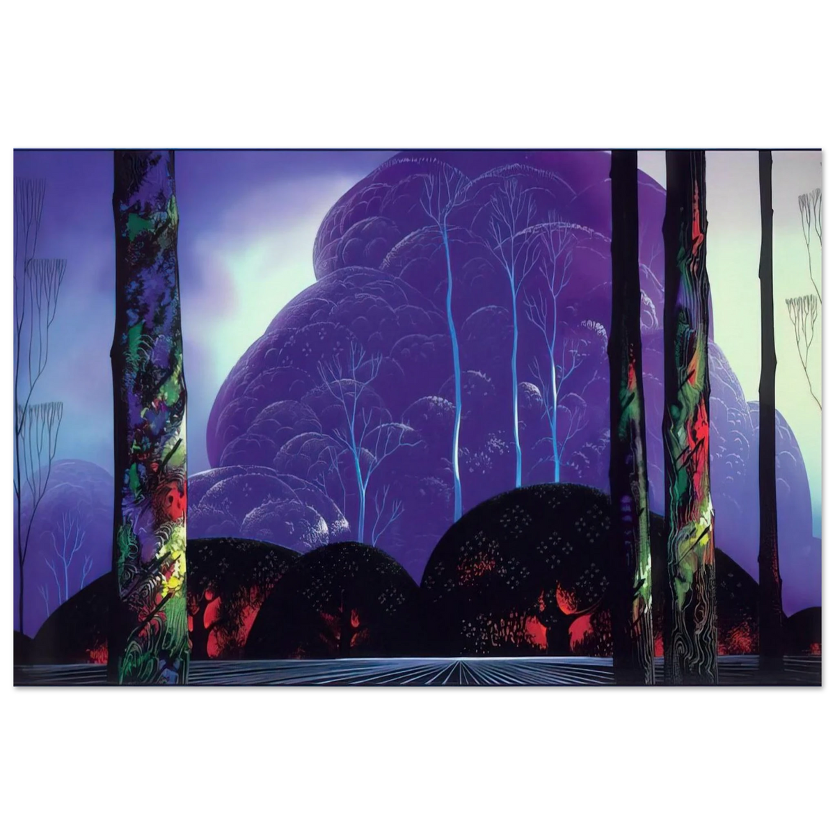 Purple Sunset Poster | Eyvind Earle Poster | Eyvind Earle Prints