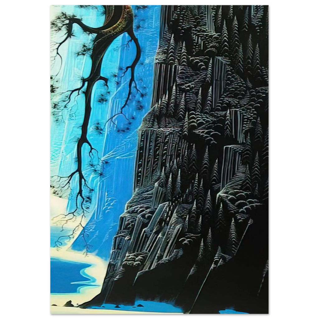 Cliffs Ascending Poster | Eyvind Earle Poster | Eyvind Earle Prints