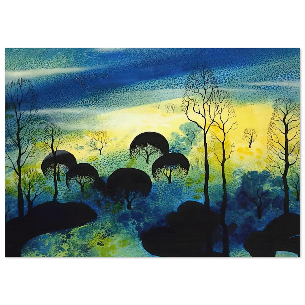 Pastures Through the Fog Poster | Eyvind Earle Poster | Eyvind Earle Prints