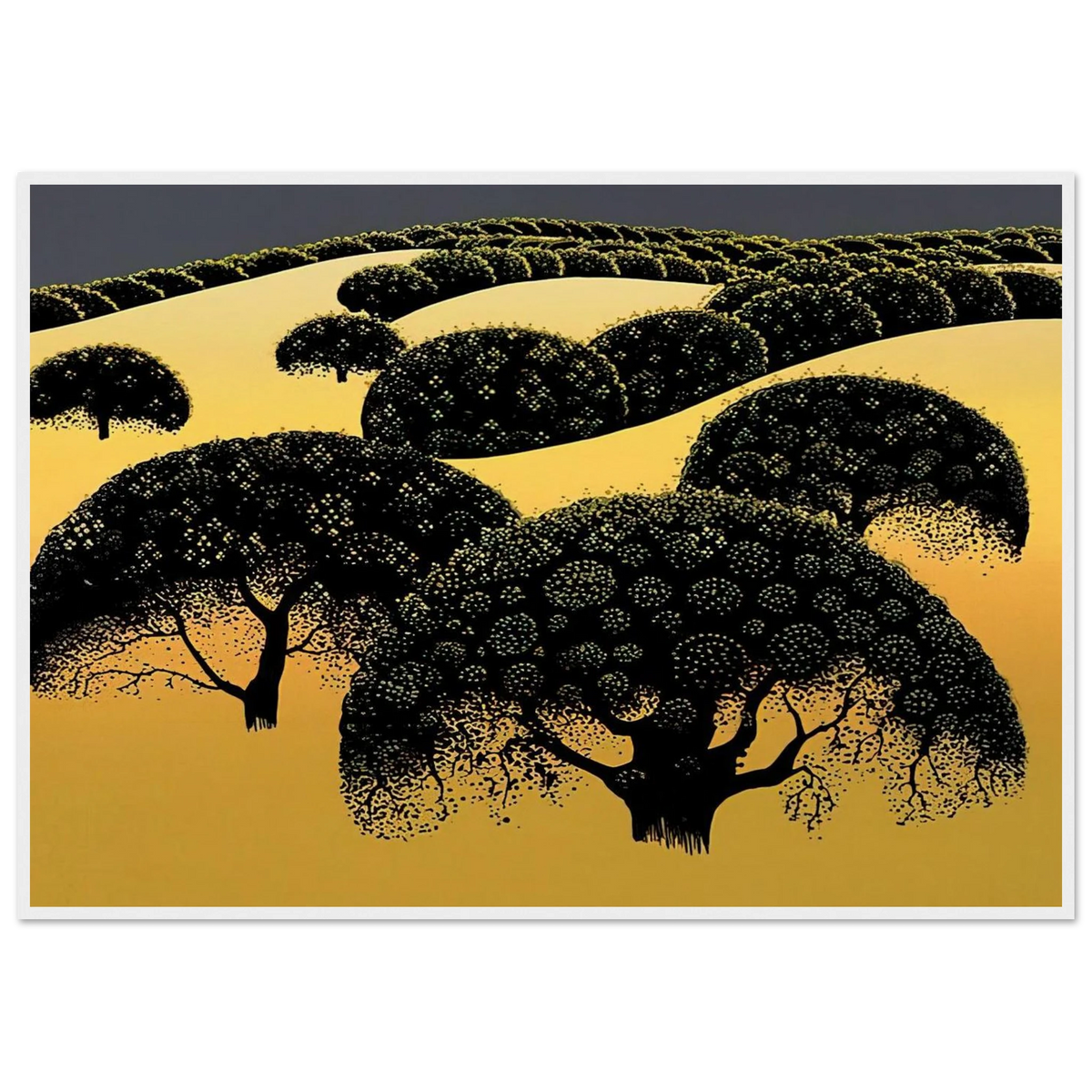 Santa Ynez Oaks Framed Poster | Eyvind Earle Framed Prints Wall Art | Eyvind Earle Prints