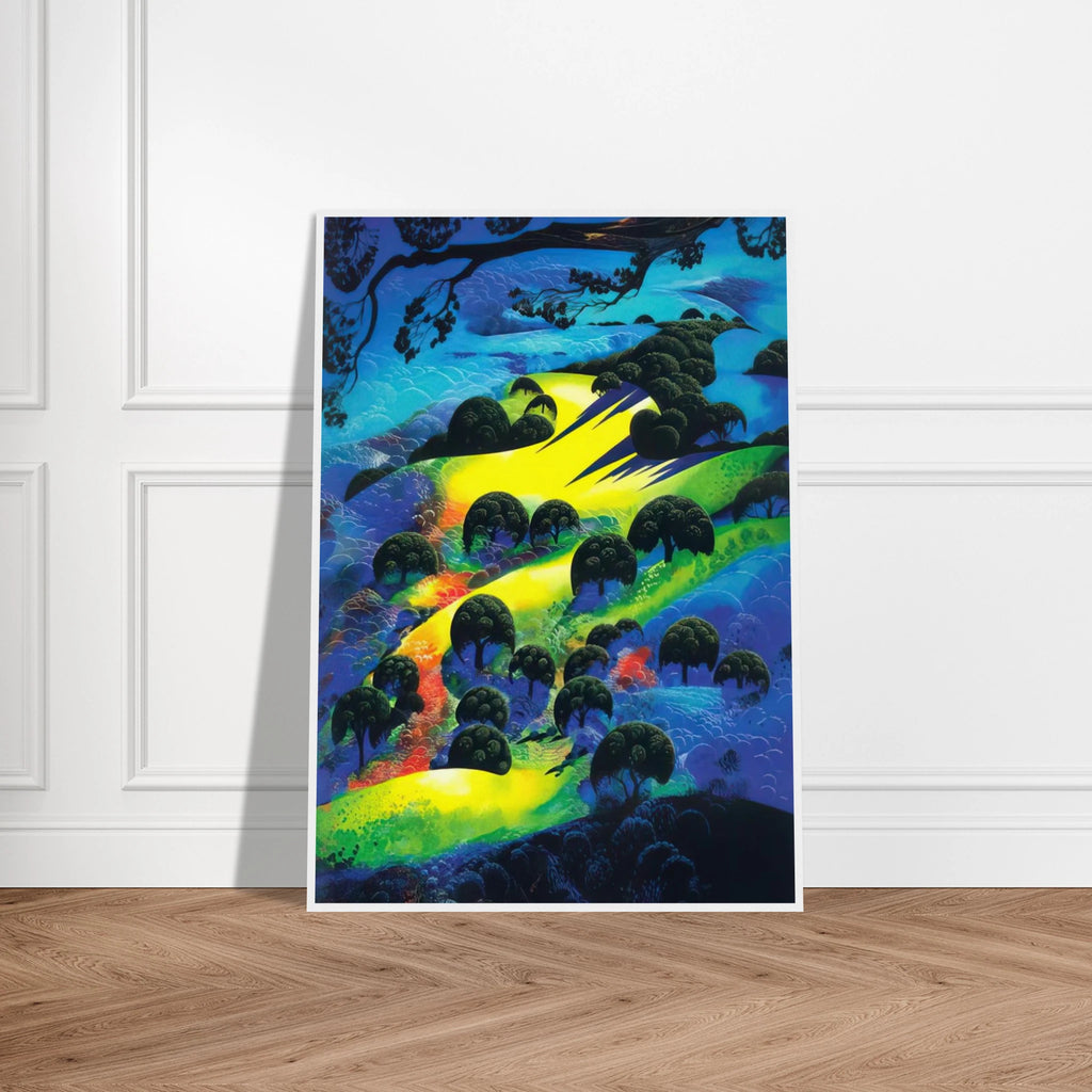 Fading Sunset Flame Framed Poster | Eyvind Earle Framed Prints Wall Art | Eyvind Earle Prints