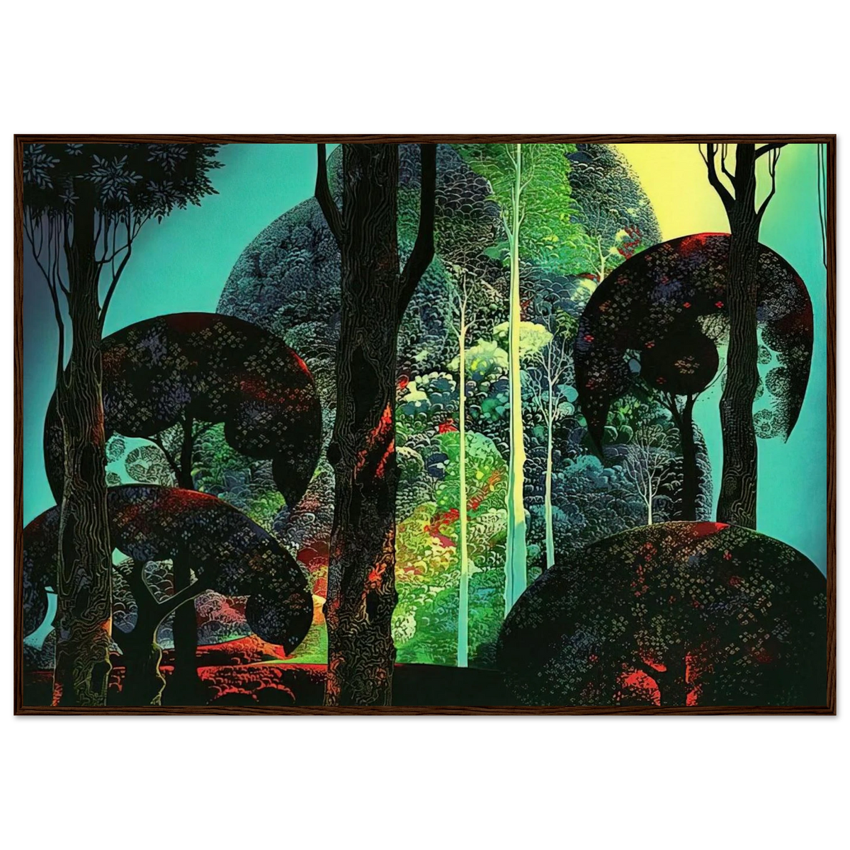 Fired by Sun Framed Poster | Eyvind Earle Framed Prints Wall Art | Eyvind Earle Prints