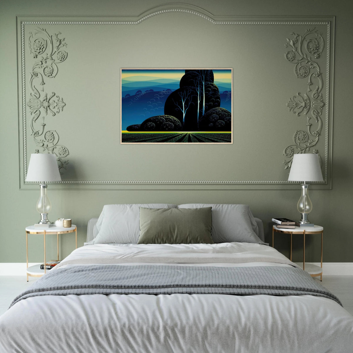 Even Tide Framed Poster | Eyvind Earle Framed Prints Wall Art | Eyvind Earle Prints