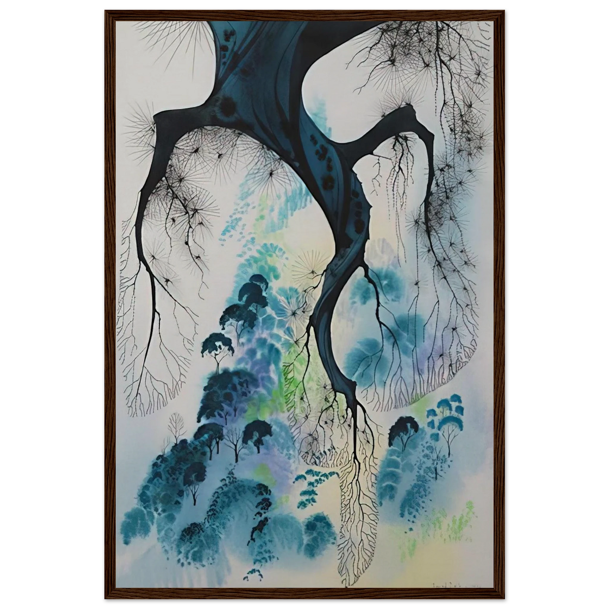 Coastline Framed Poster | Eyvind Earle Framed Prints Wall Art | Eyvind Earle Prints