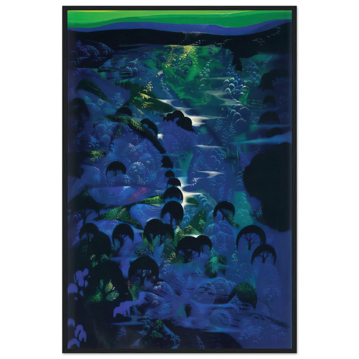 Beneath an Emerald Sky Framed Poster | Eyvind Earle Framed Prints Wall Art | Eyvind Earle Prints